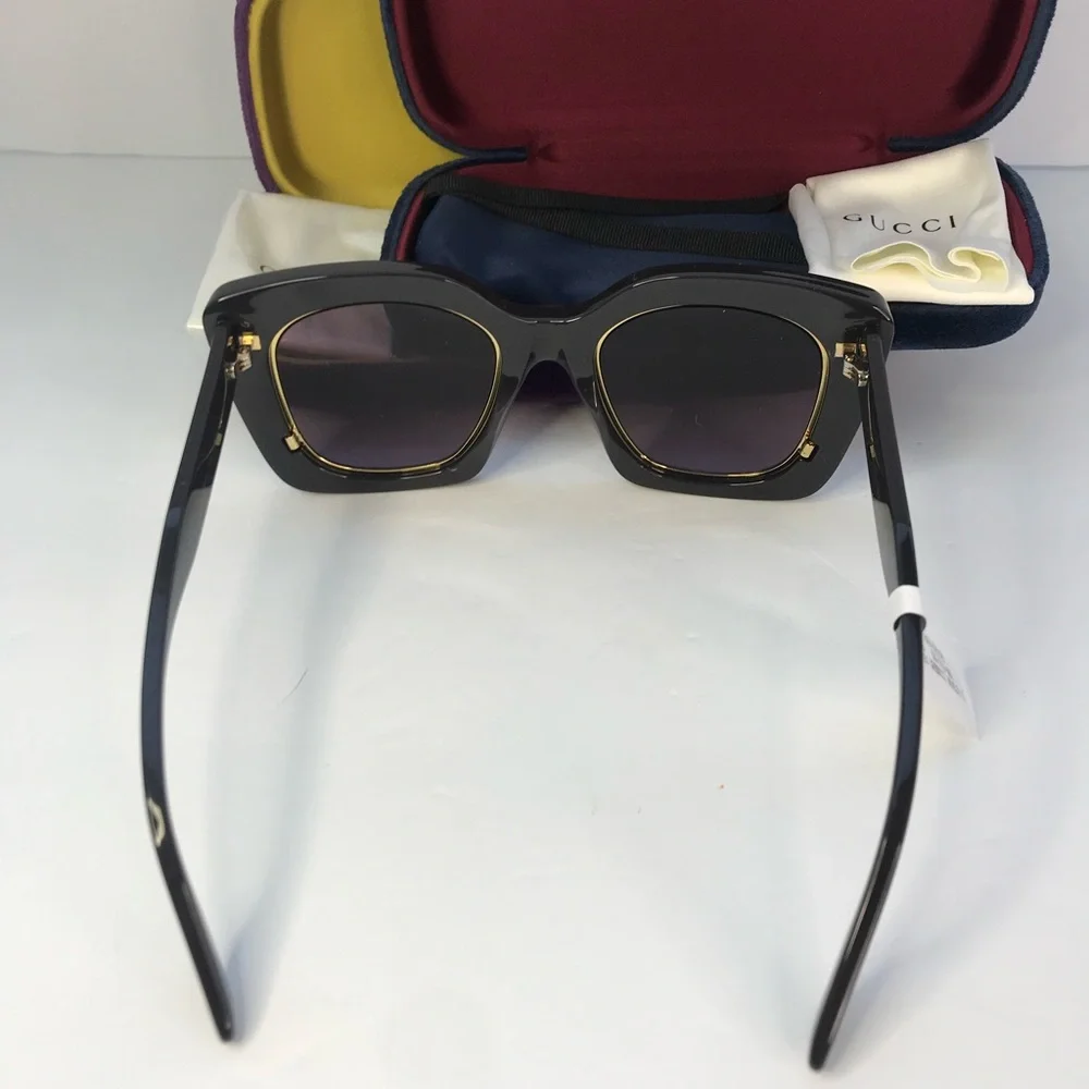 New Authentic Gucci GG1151S 002 51 Grey Violet Sunglasses - Picture 7 of 14
